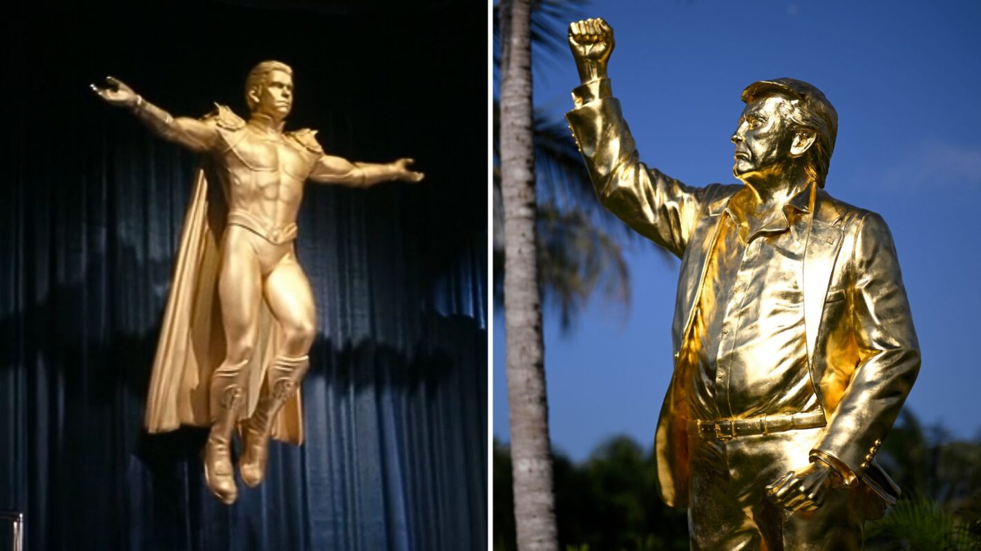 The Boys Eric Kripke Reacts Trump Gold Statue Homelander