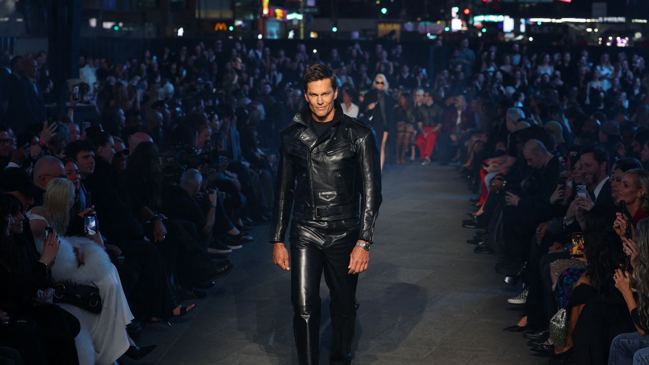 Tom Brady Gucci Runway Debut Times Square