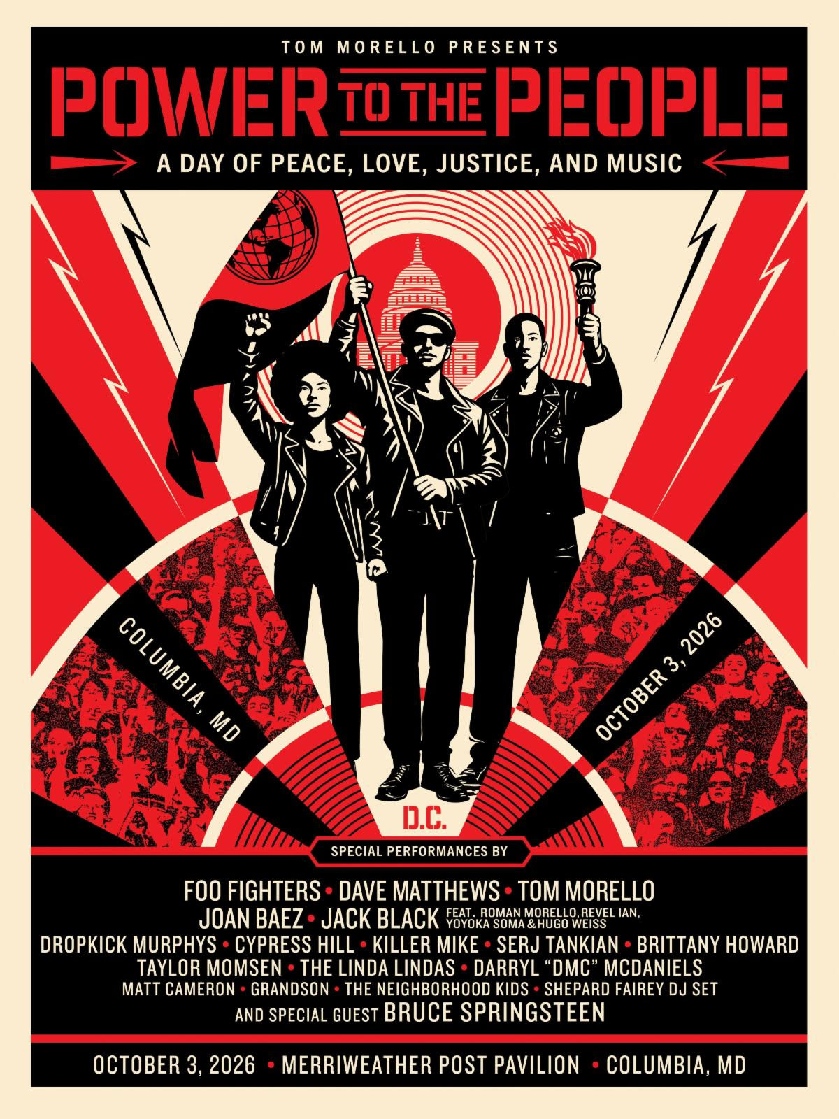 Tom Morello Power To The People Festival Springsteen Foo Fighters
